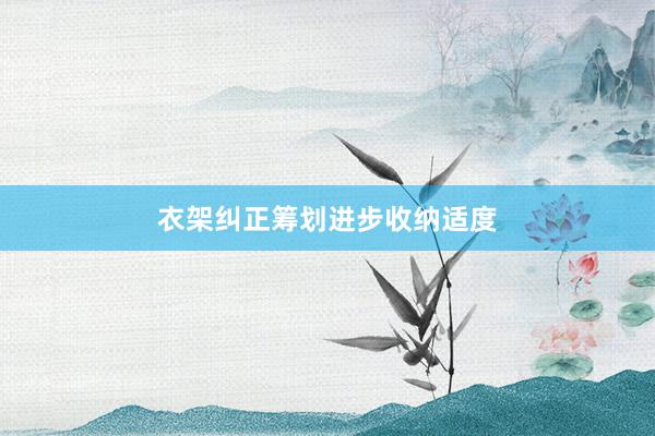 衣架纠正筹划进步收纳适度